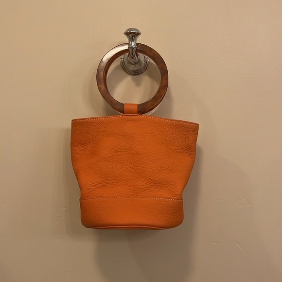 Simon Miller | Bonsai 20 Leather Bucket Bag - Sponge Orange - Picture 2 of 6
